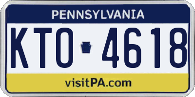 PA license plate KTO4618