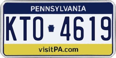 PA license plate KTO4619