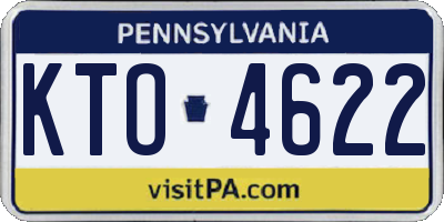 PA license plate KTO4622
