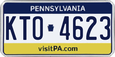 PA license plate KTO4623