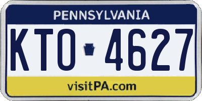 PA license plate KTO4627