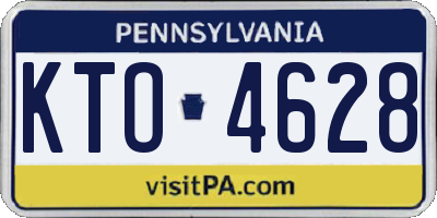 PA license plate KTO4628