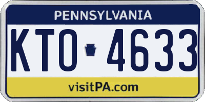 PA license plate KTO4633