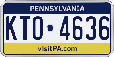 PA license plate KTO4636