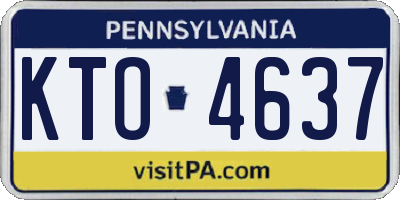 PA license plate KTO4637