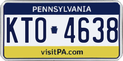 PA license plate KTO4638
