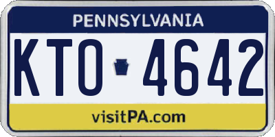 PA license plate KTO4642