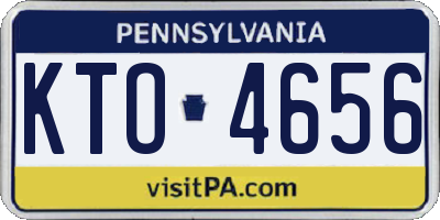 PA license plate KTO4656