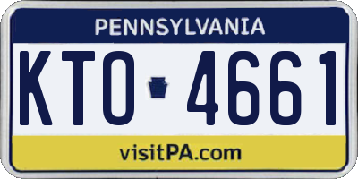 PA license plate KTO4661