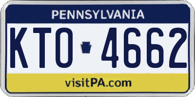 PA license plate KTO4662