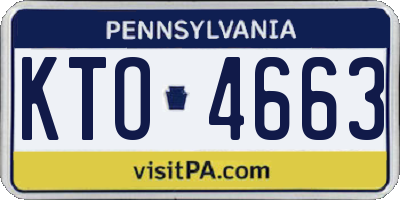 PA license plate KTO4663