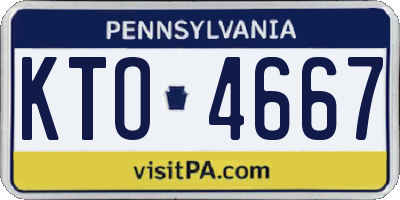 PA license plate KTO4667