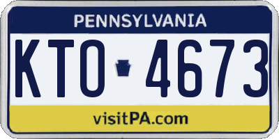 PA license plate KTO4673