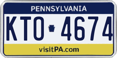 PA license plate KTO4674