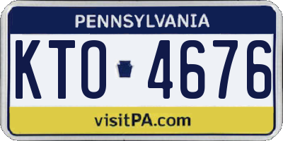 PA license plate KTO4676