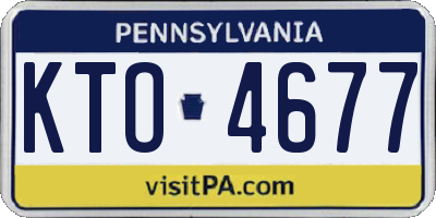 PA license plate KTO4677