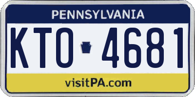 PA license plate KTO4681