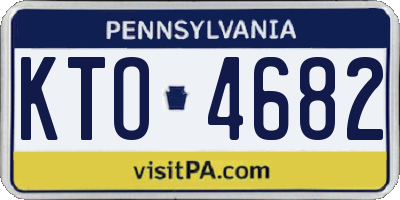 PA license plate KTO4682