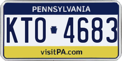 PA license plate KTO4683