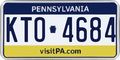 PA license plate KTO4684