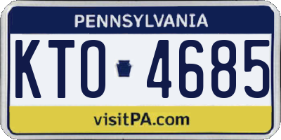 PA license plate KTO4685