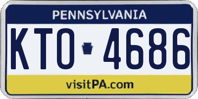 PA license plate KTO4686