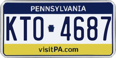 PA license plate KTO4687