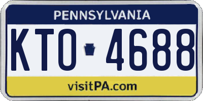 PA license plate KTO4688