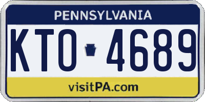 PA license plate KTO4689