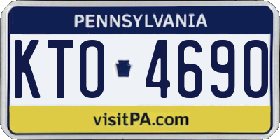 PA license plate KTO4690