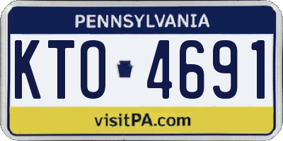 PA license plate KTO4691
