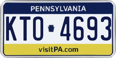PA license plate KTO4693