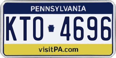 PA license plate KTO4696