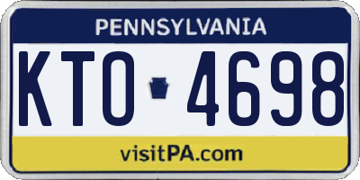 PA license plate KTO4698