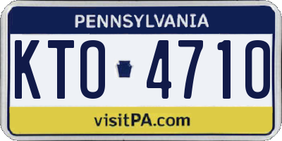 PA license plate KTO4710