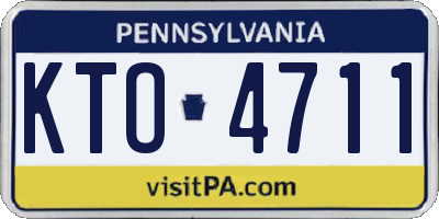 PA license plate KTO4711