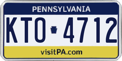 PA license plate KTO4712