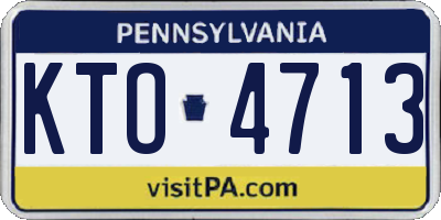 PA license plate KTO4713