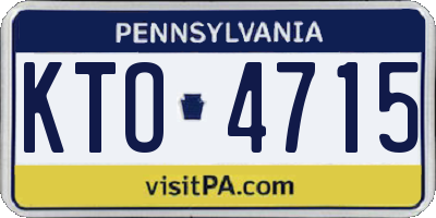 PA license plate KTO4715