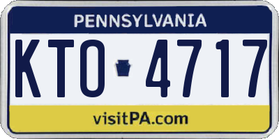 PA license plate KTO4717
