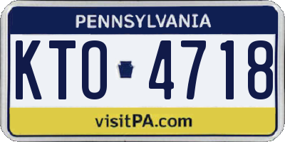 PA license plate KTO4718