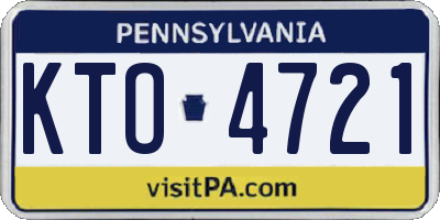 PA license plate KTO4721