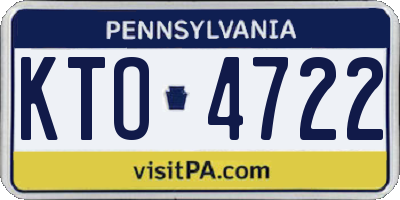 PA license plate KTO4722