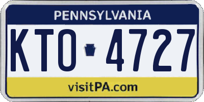 PA license plate KTO4727