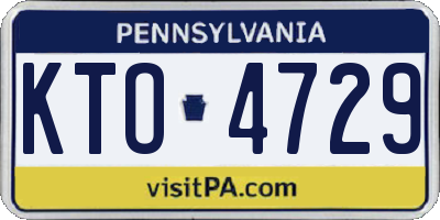 PA license plate KTO4729