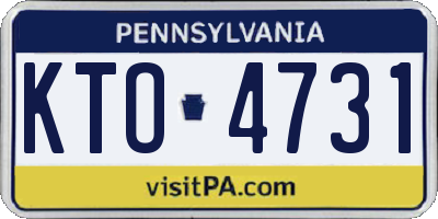 PA license plate KTO4731