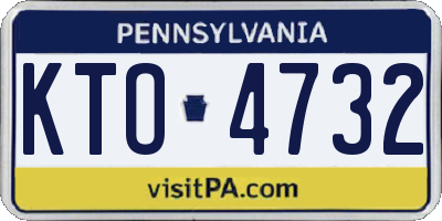 PA license plate KTO4732