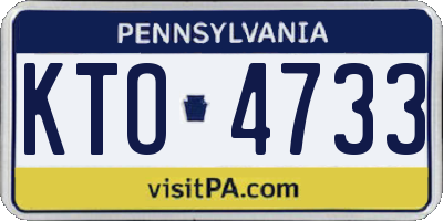 PA license plate KTO4733