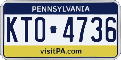 PA license plate KTO4736
