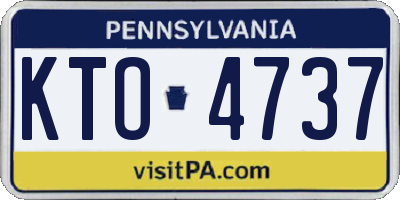PA license plate KTO4737